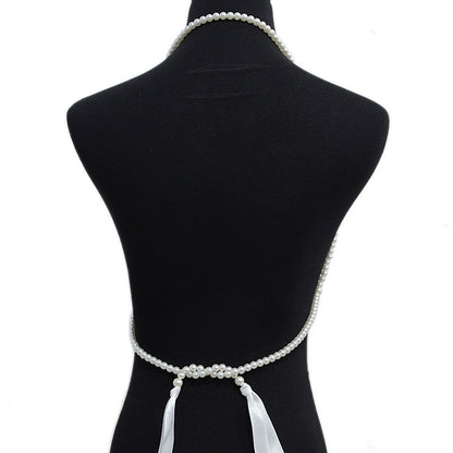 Pearl Strap Skinny Waist Chain