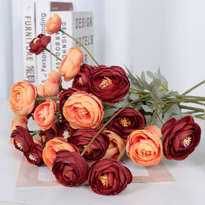 Artificial flower four-headed tea flower lotus