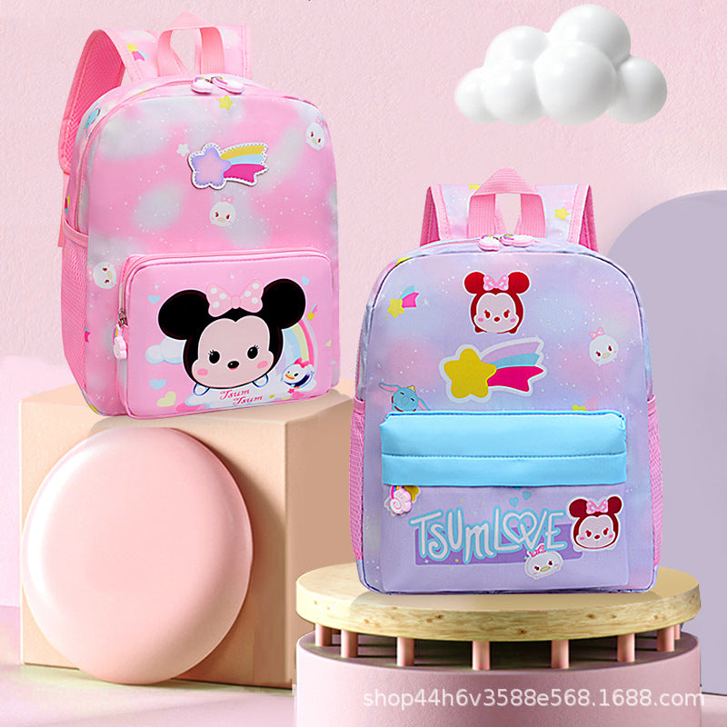 Cartoon cute gradient color children's schoolbag