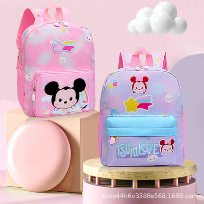 Cartoon cute gradient color children's schoolbag