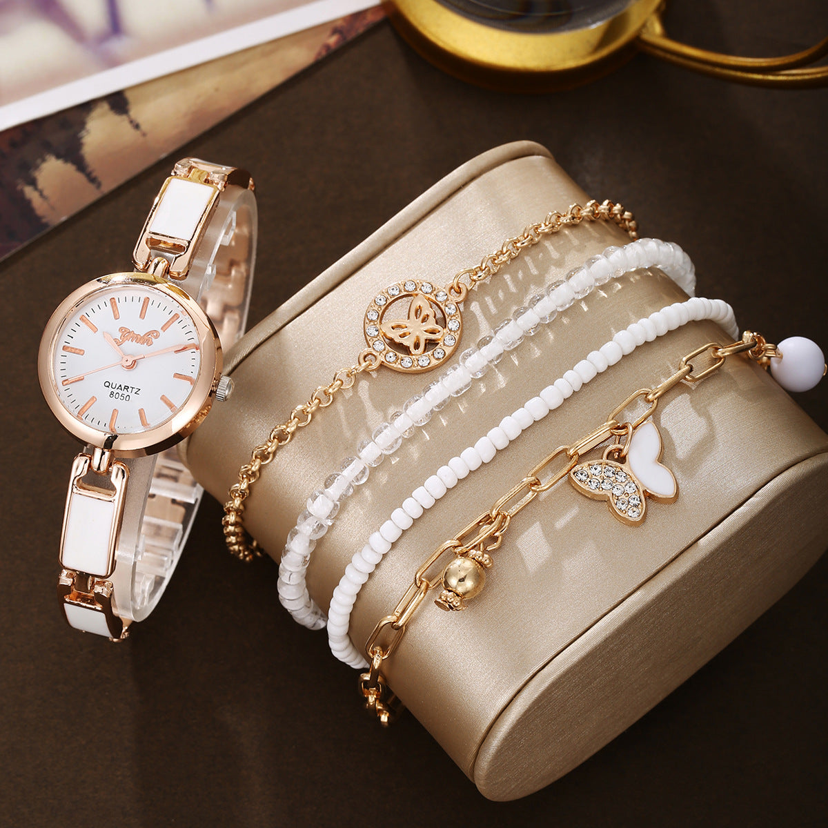 Bracelet watch butterfly jewelry set wholesale