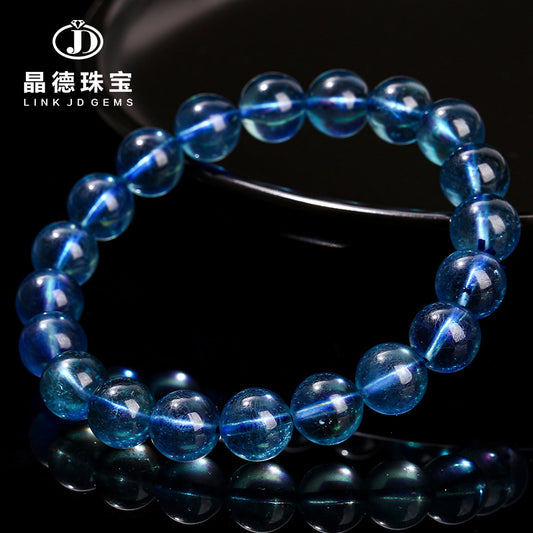 8A Natural Old Mine Devil Green Treasure Aquamarine Bracelet