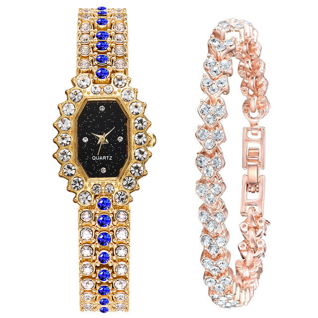 Colorful Rhinestone Starry Sky Women's Quartz Watch