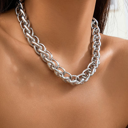 Thick chain necklace exaggerated jewelry
