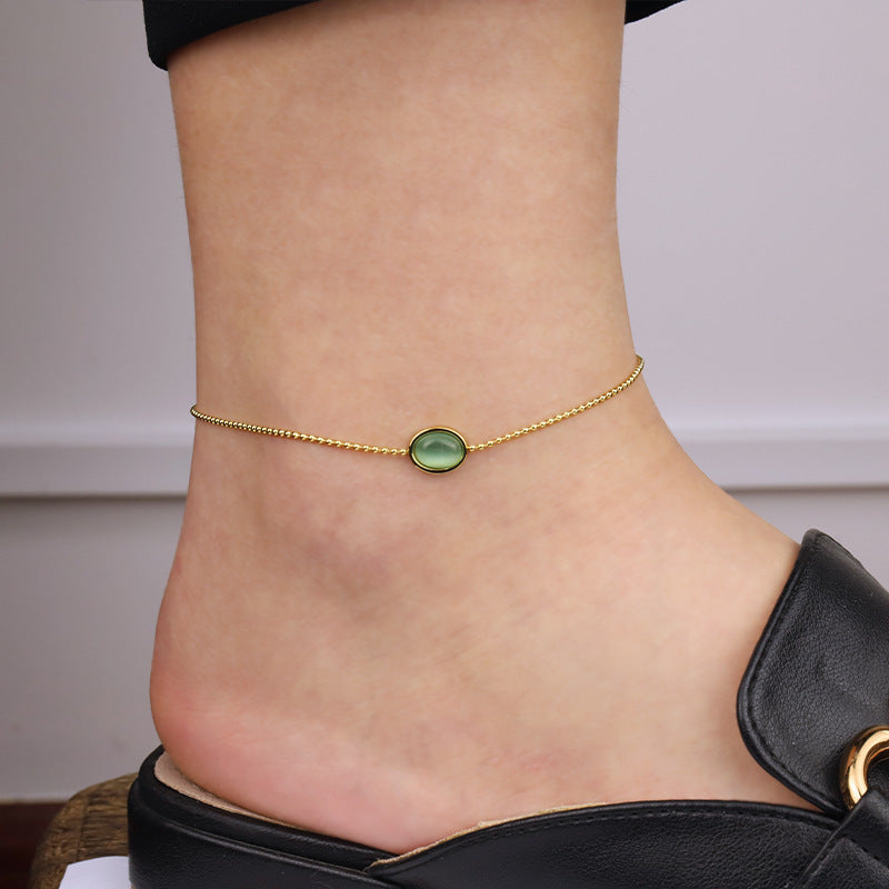 Gourd love titanium steel anklet