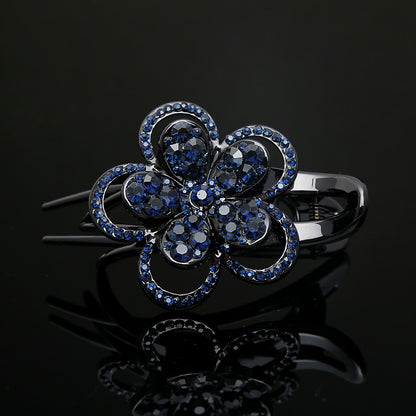 Disc hair five-petaled flower rhinestone grab clip headdress