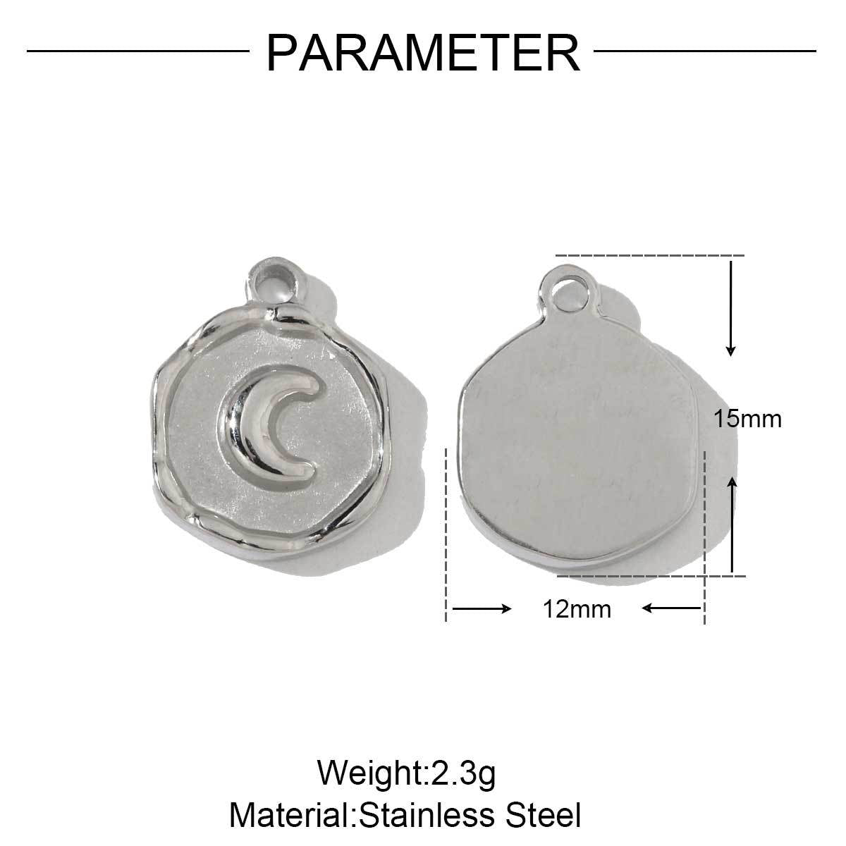 Geometric Threaded Gold Nugget Lucky Bag Titanium Steel Pendant