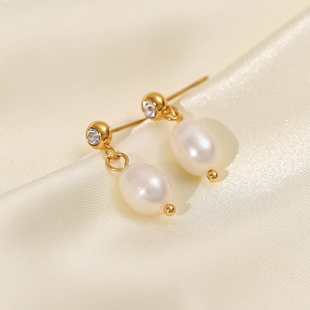 Freshwater Pearl Hoop Earrings