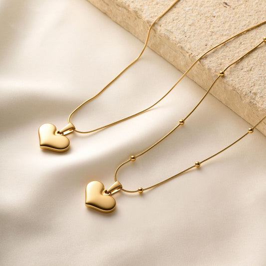 18K Gold Plated Big Heart Necklace