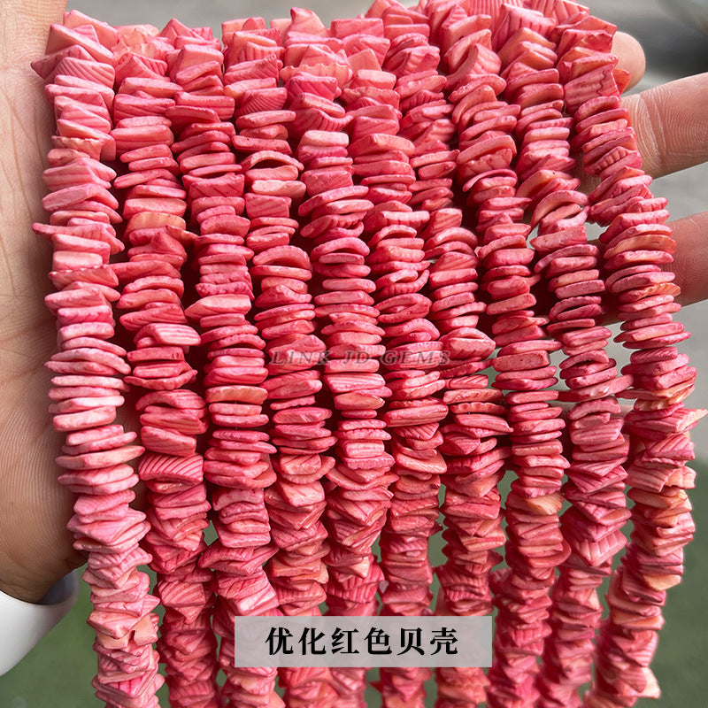 Cuentas espaciadoras cuadradas de concha de color 