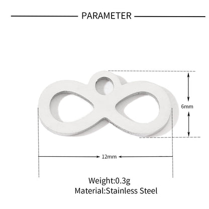 20 pcs/pack love star round titanium steel DIY pendant