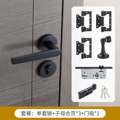 Door handle gold brass door lock