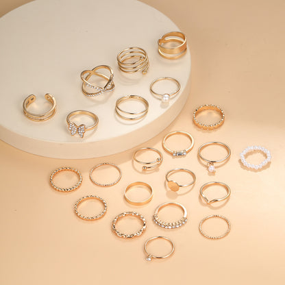 Geometric Multi-Jointed Ring Set 22 Pieces