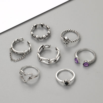 Butterfly Rose Knuckle Ring Set 10 Pieces