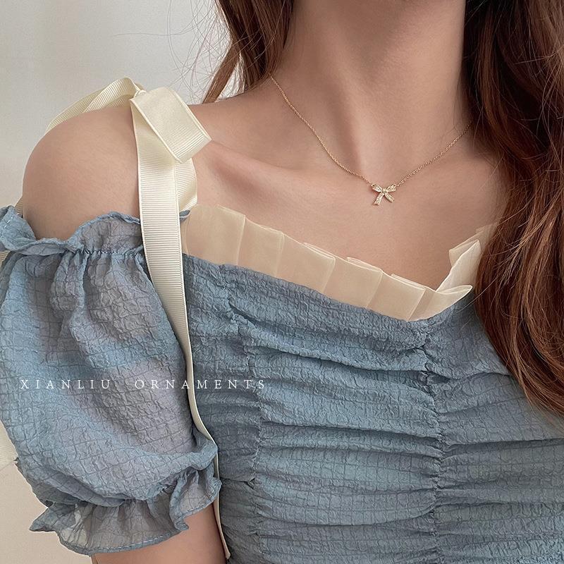 Korean Irregular Butterfly Collarbone Necklace