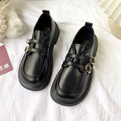 Versatile platform British leather shoes