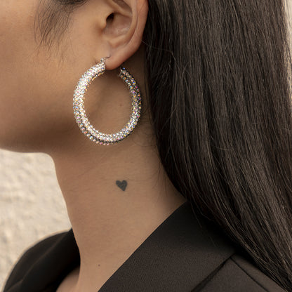 Pendientes vintage con forma de botón 