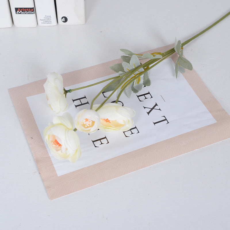 Artificial flower four-headed tea flower lotus