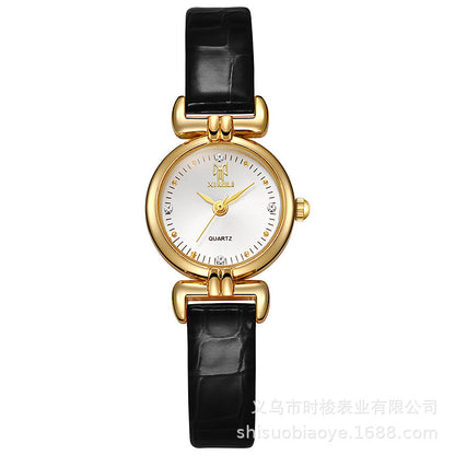 Reloj de cuarzo vintage para mujer con esfera pequeña 