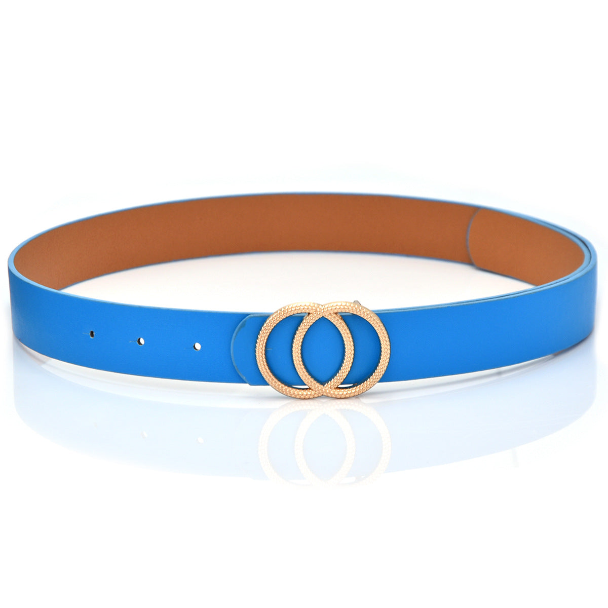 Round buckle belt for women, casual
