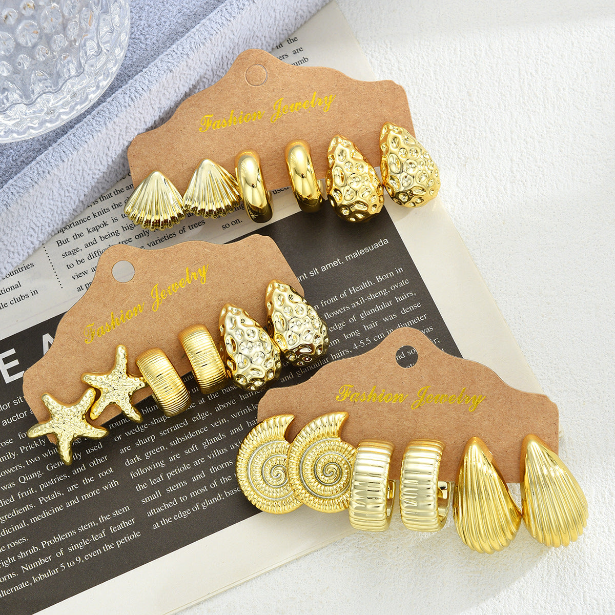 Geometric Twist Earring Set