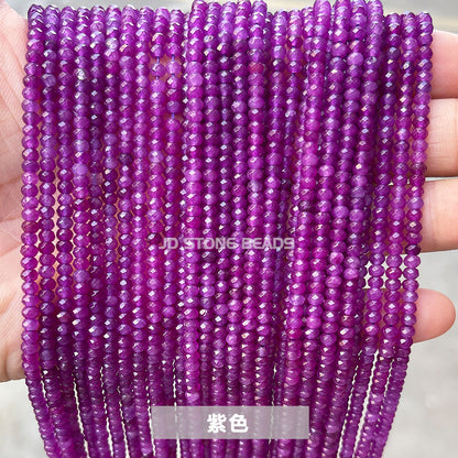 2 * 3Mm colorful chalcedony abacus beads loose beads