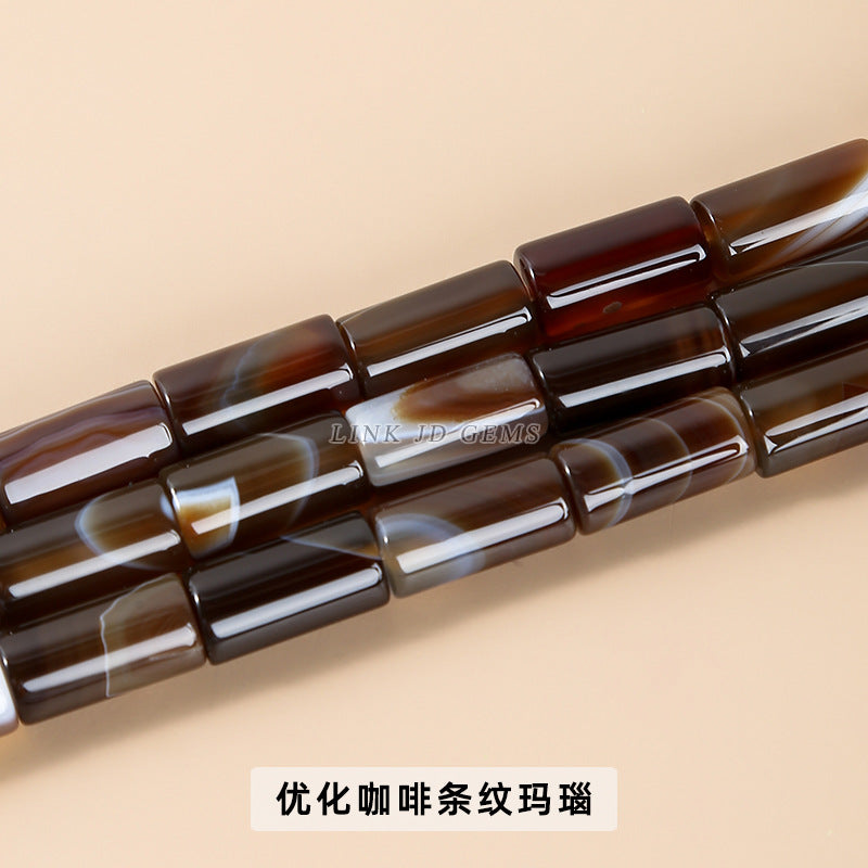 8 * 15Mm agate round tube beads