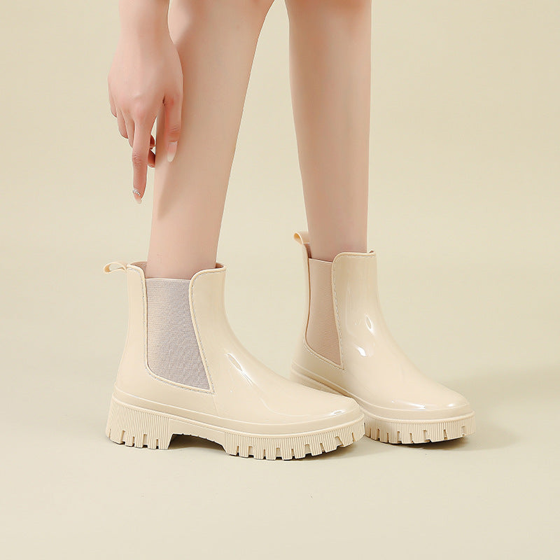 Elastic rain shoes women's fashion