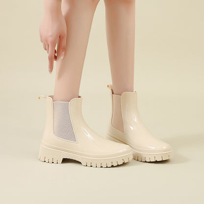 Elastic rain shoes women's fashion