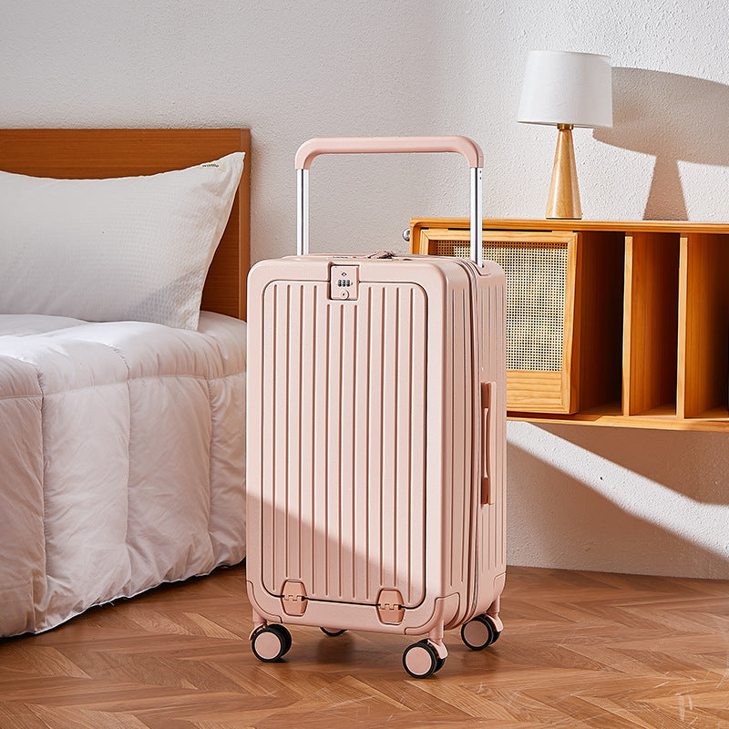 Front open suitcase universal wheel