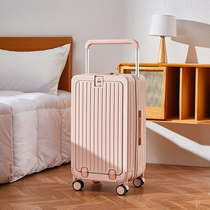 Front open suitcase universal wheel