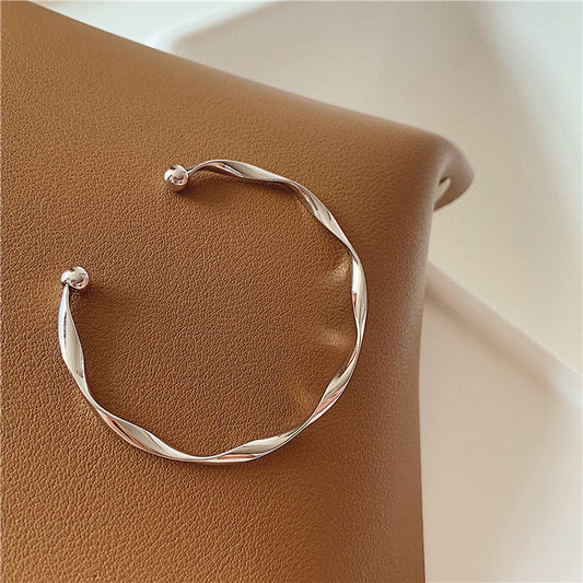 Wave Plain Ring Opening Bracelet