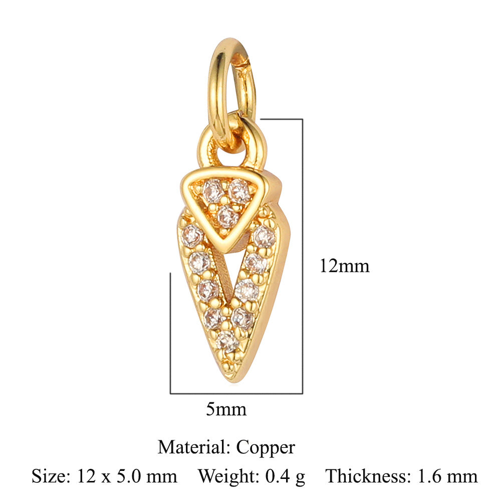 Elephant starfish tropical fish copper zircon pendant