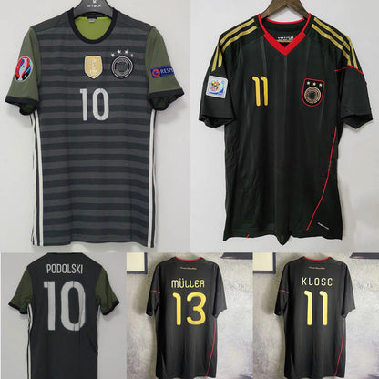 2010 World Cup Germany Away Black-Gold Edition Klose M¨¹ller Podolski Jersey