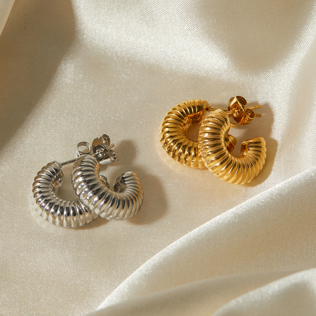 c shape earrings french jewelry earrings