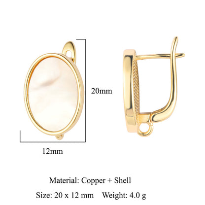 Round shell women's ear buckle