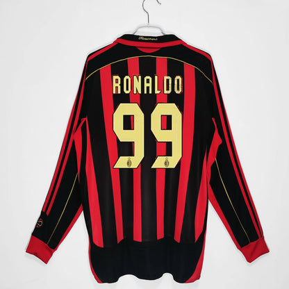 Camiseta retro de manga corta de local y visitante del AC Milan 06-07 