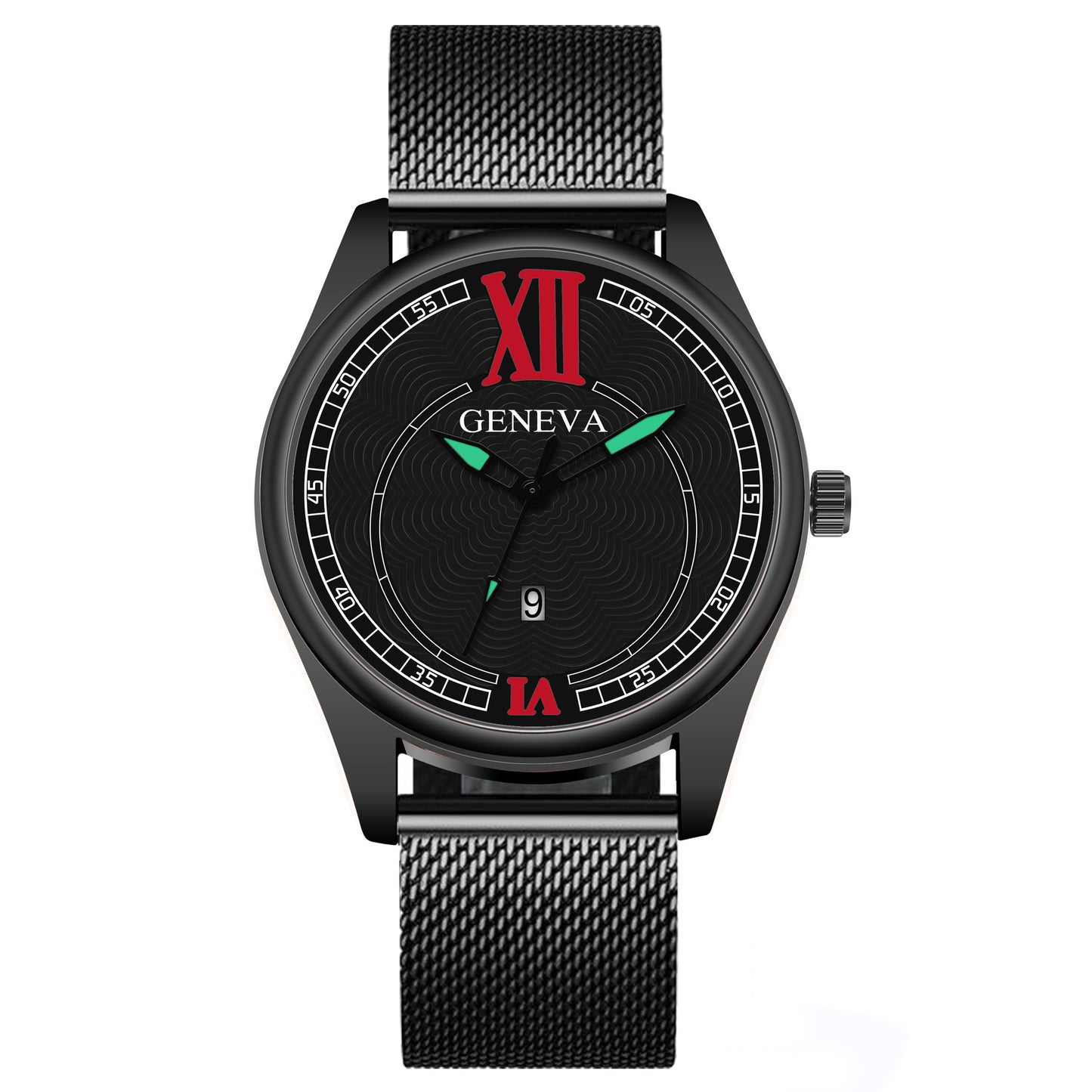 Quartz watch fashion mesh belt watch men