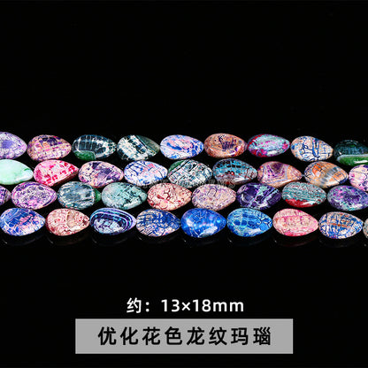 Color dragon agate water drop loose beads