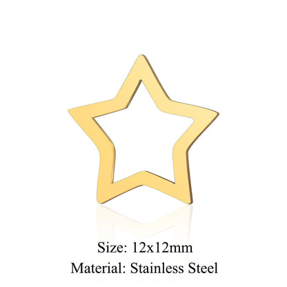 Colgante de acero de titanio con hexagrama y pentagrama, paquete de 5 unidades 