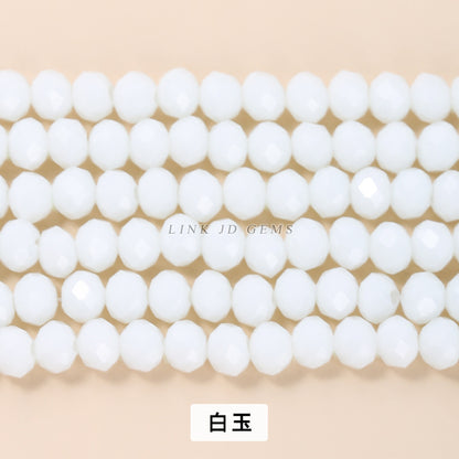 Colored crystal glass flat beads loose beads