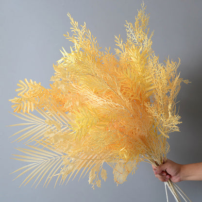 Champagne color rose artificial flower arrangement plastic flower