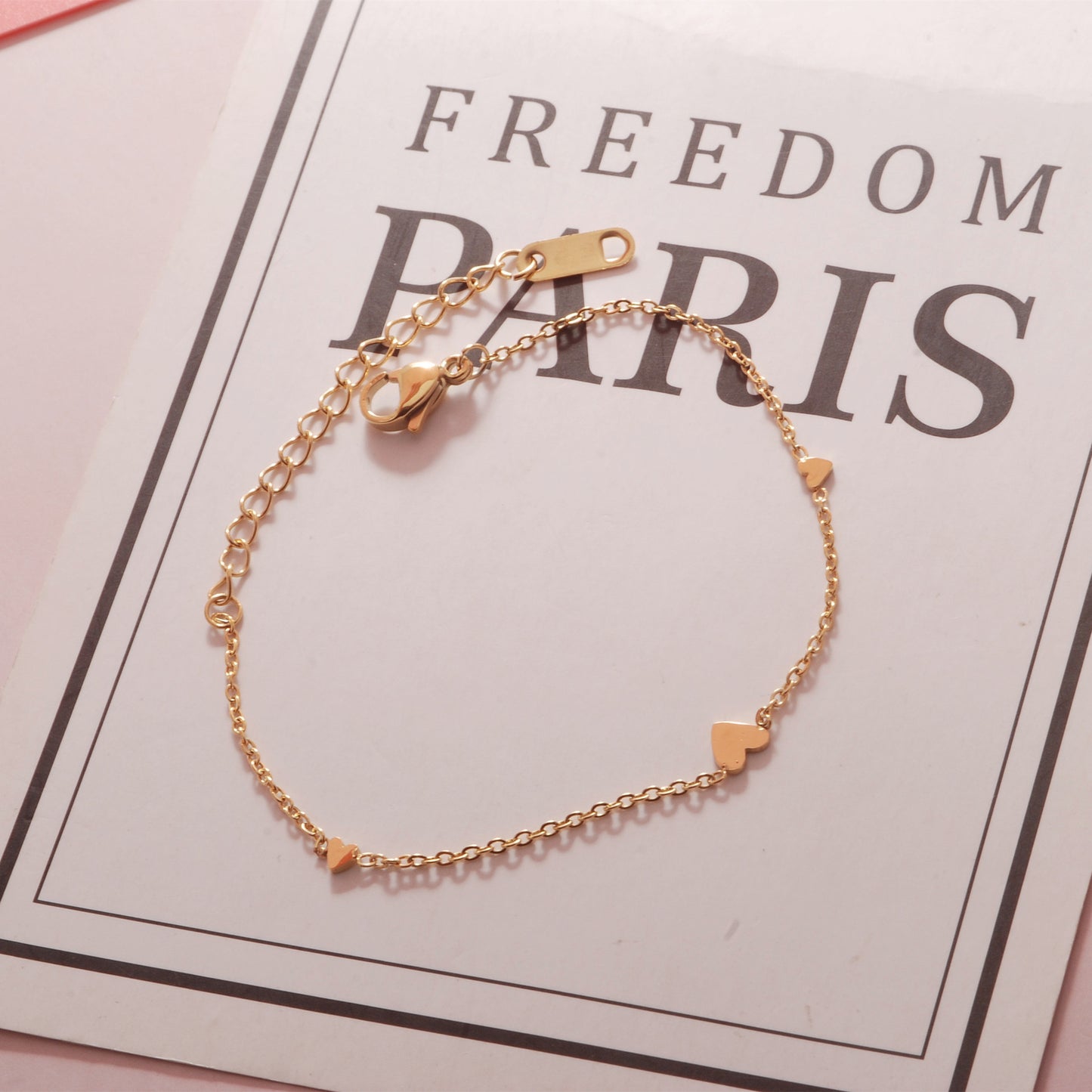 Titanium Steel Love Chain Bracelet — Simple Korean Style Gift