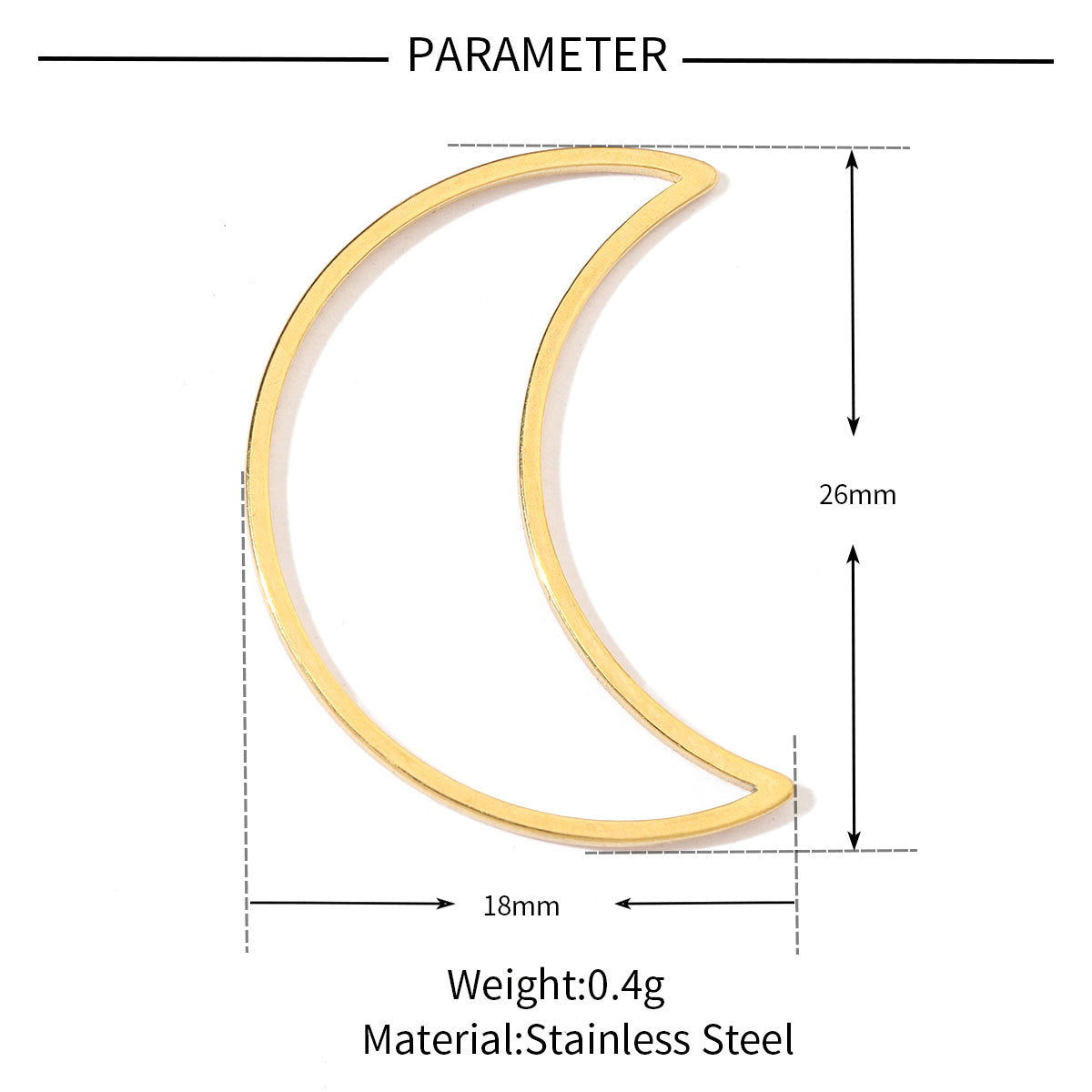 20 pcs/pack Geometric triangular round titanium steel pendant