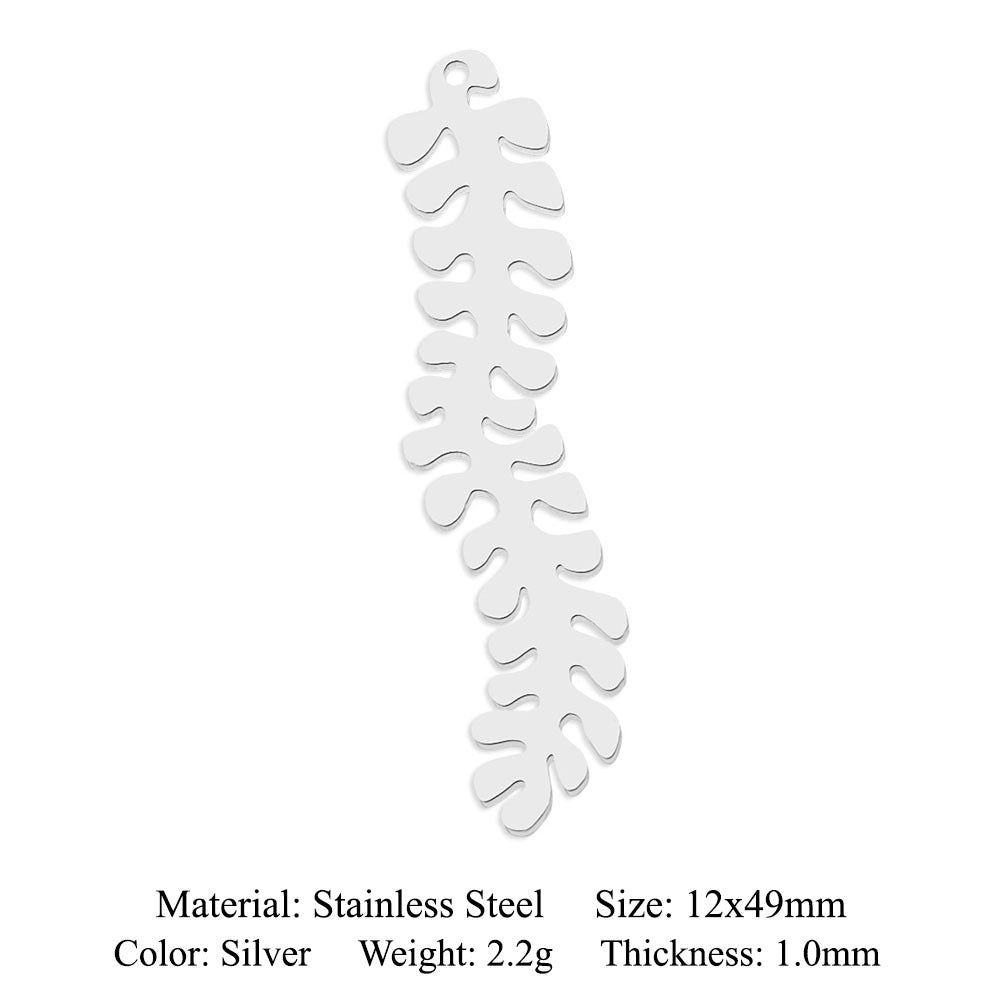 5 pcs/bag leaf maple leaf titanium steel pendant