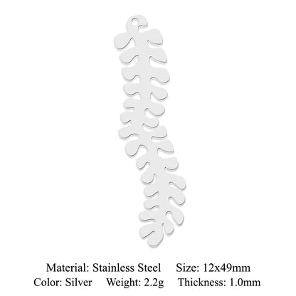 5 pcs/bag leaf maple leaf titanium steel pendant