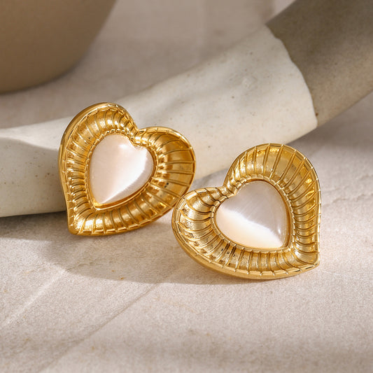 Pendientes Ojo de Gato Blanco 