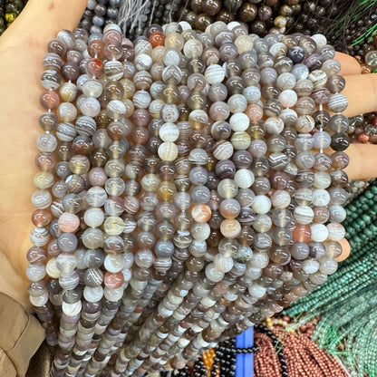 6-10mm natural Persian Gulf agate beads