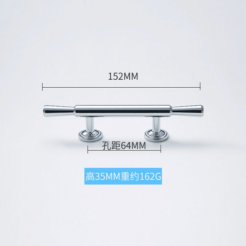 High-end solid brass handle silver plating