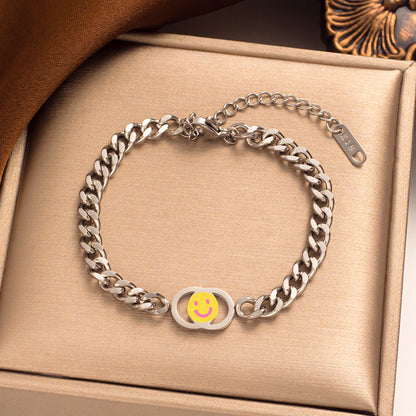 Pulseira de aço titânio de alta qualidade - estilo euro-americano luxuoso 